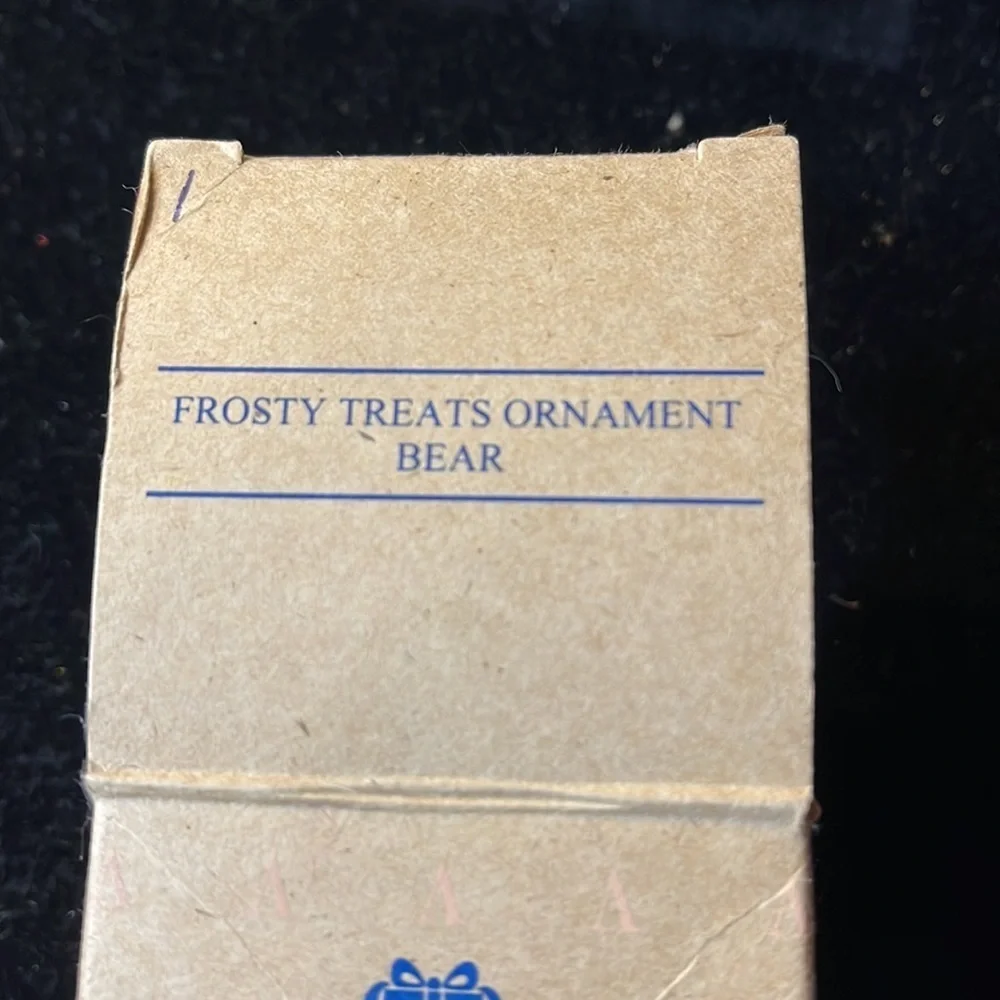 Avon Vtg Collectible “Frosty Treats Ornament Bear” Ornament